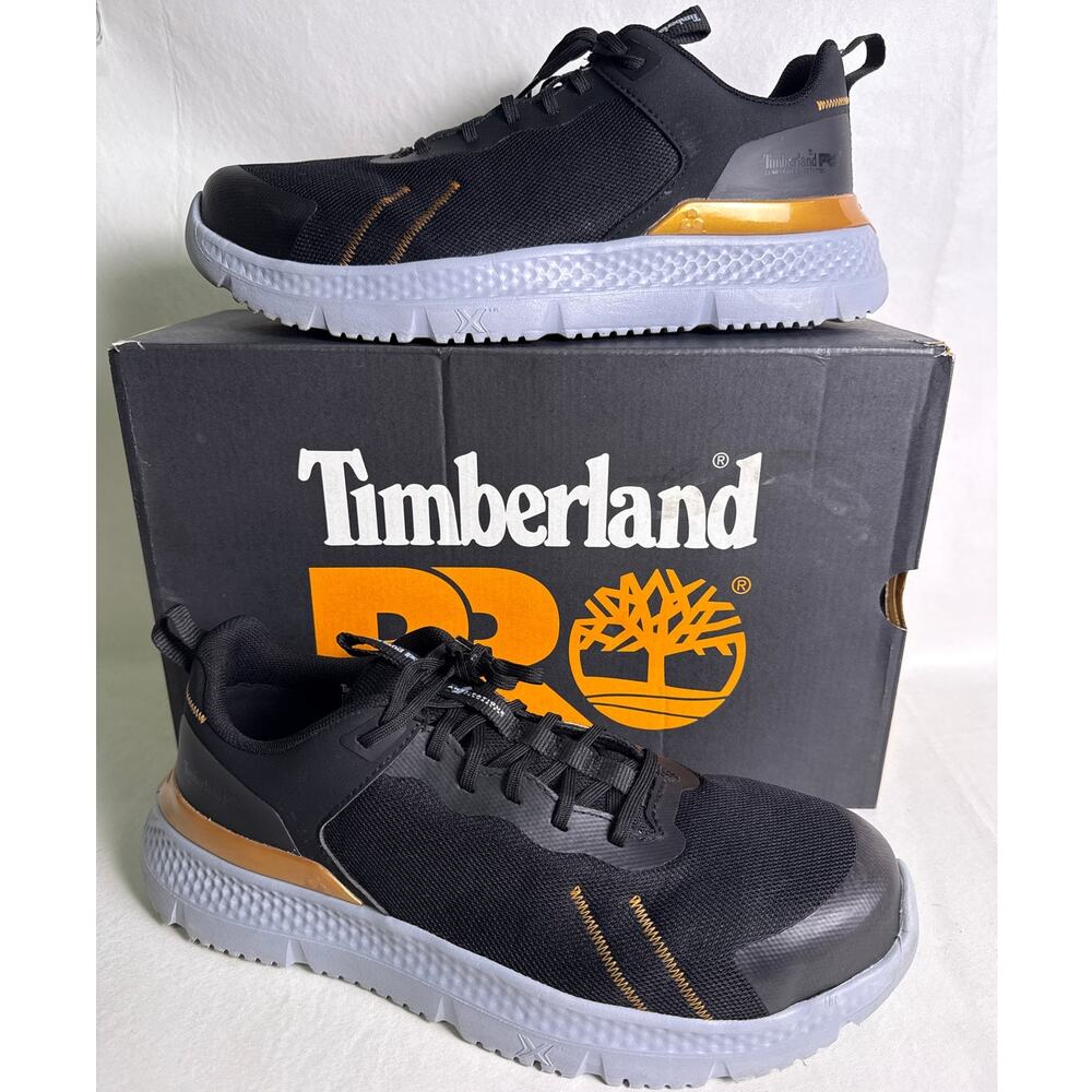 Timberland Pro Setra Low Safety Work Shoe Composite Toe Men's 9.5 Wide Black